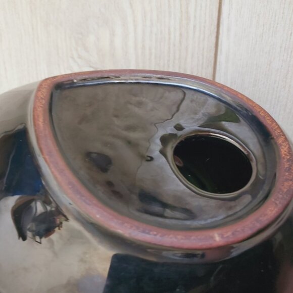 Rare 70s Blue Mountain Pottery Canada Retro Flow Glaze Beautiful Swan Dish - Picture 7 of 8